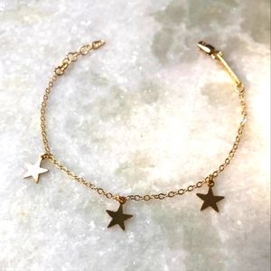 14 Karat Gold Filled 3 Star Bracelet